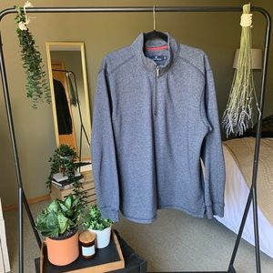 Quarter Heather Knit Zip Pullover